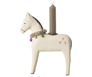 Wooden candle holder, Large horse