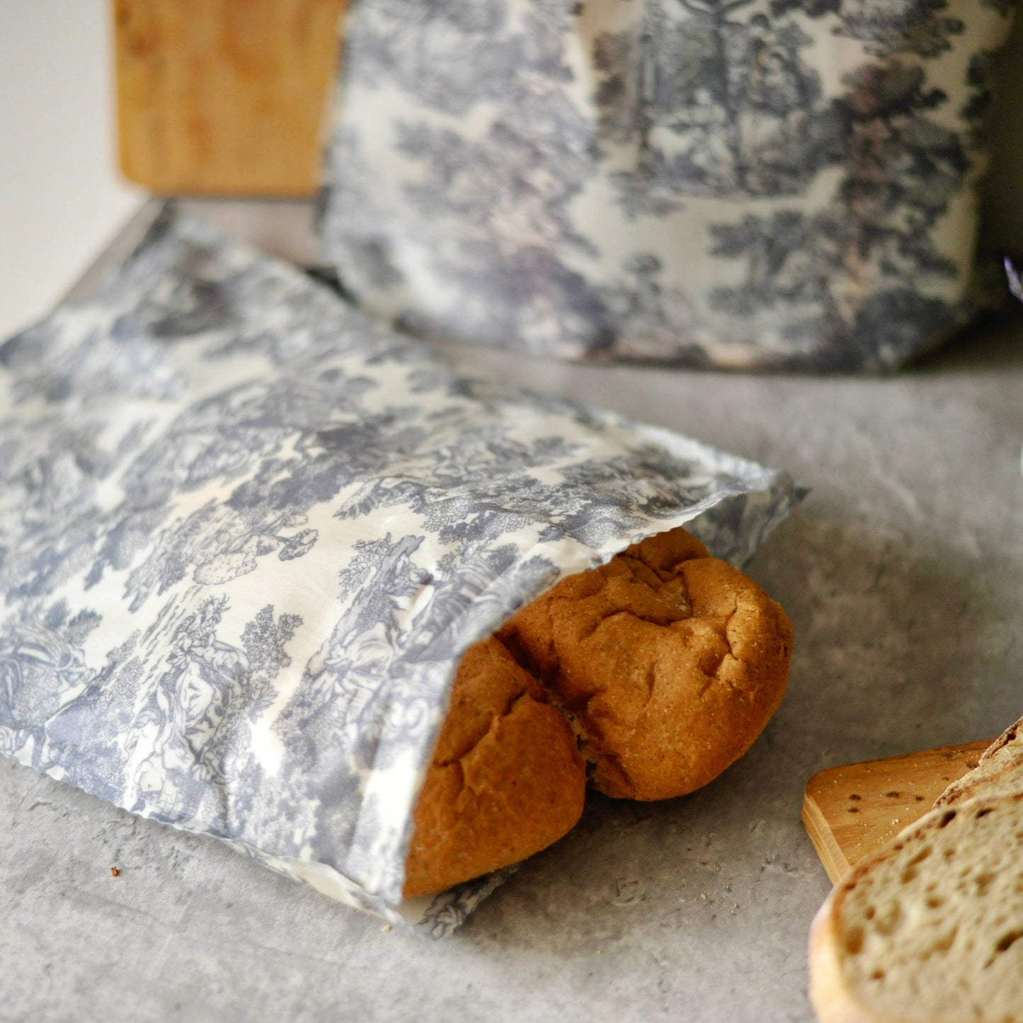 Vintage Pure cotton lightweight Beeswax Bread Bag : XL