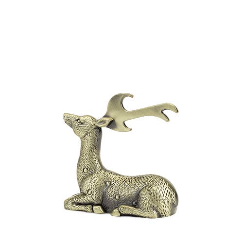 Gilded Brass-Finished Deer Beer Bottle Opener