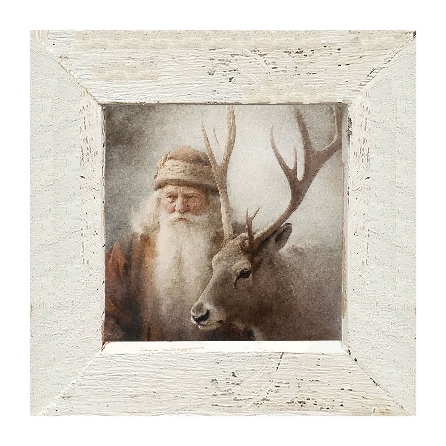 Old world Santa portrait: Black / Small