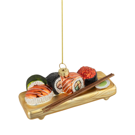 Glass sushi tray ornament,5in