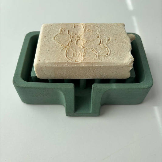 Soap Holder | Concrete Soap Dish: Evergreen