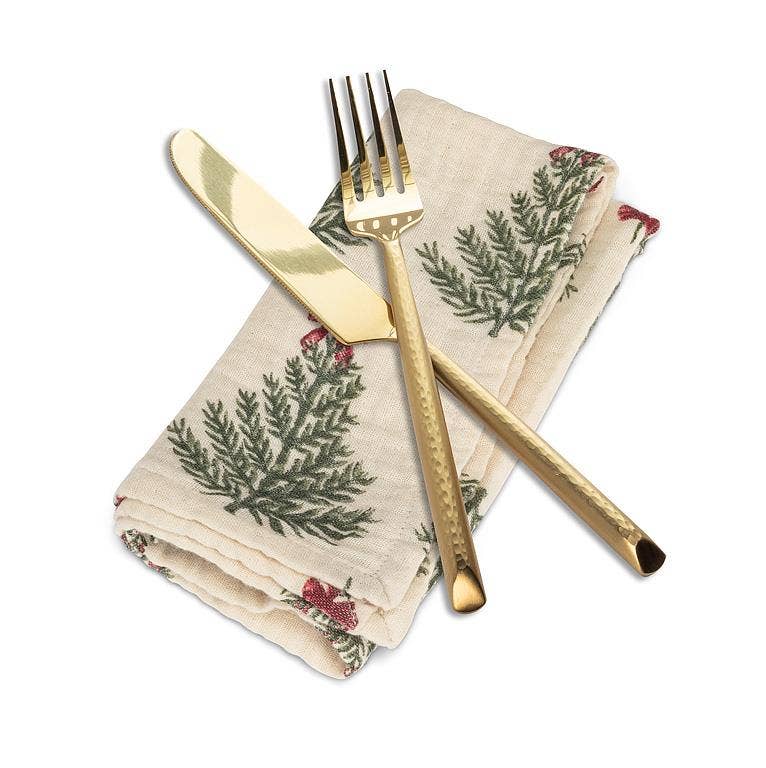 Christmas Tree with Bows Napkin