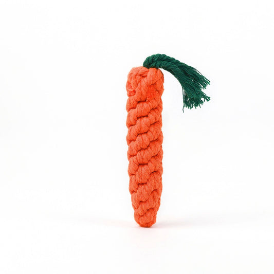 Handmade Sustainable Carrot Rope Chew Toys for dogs: New : Orange