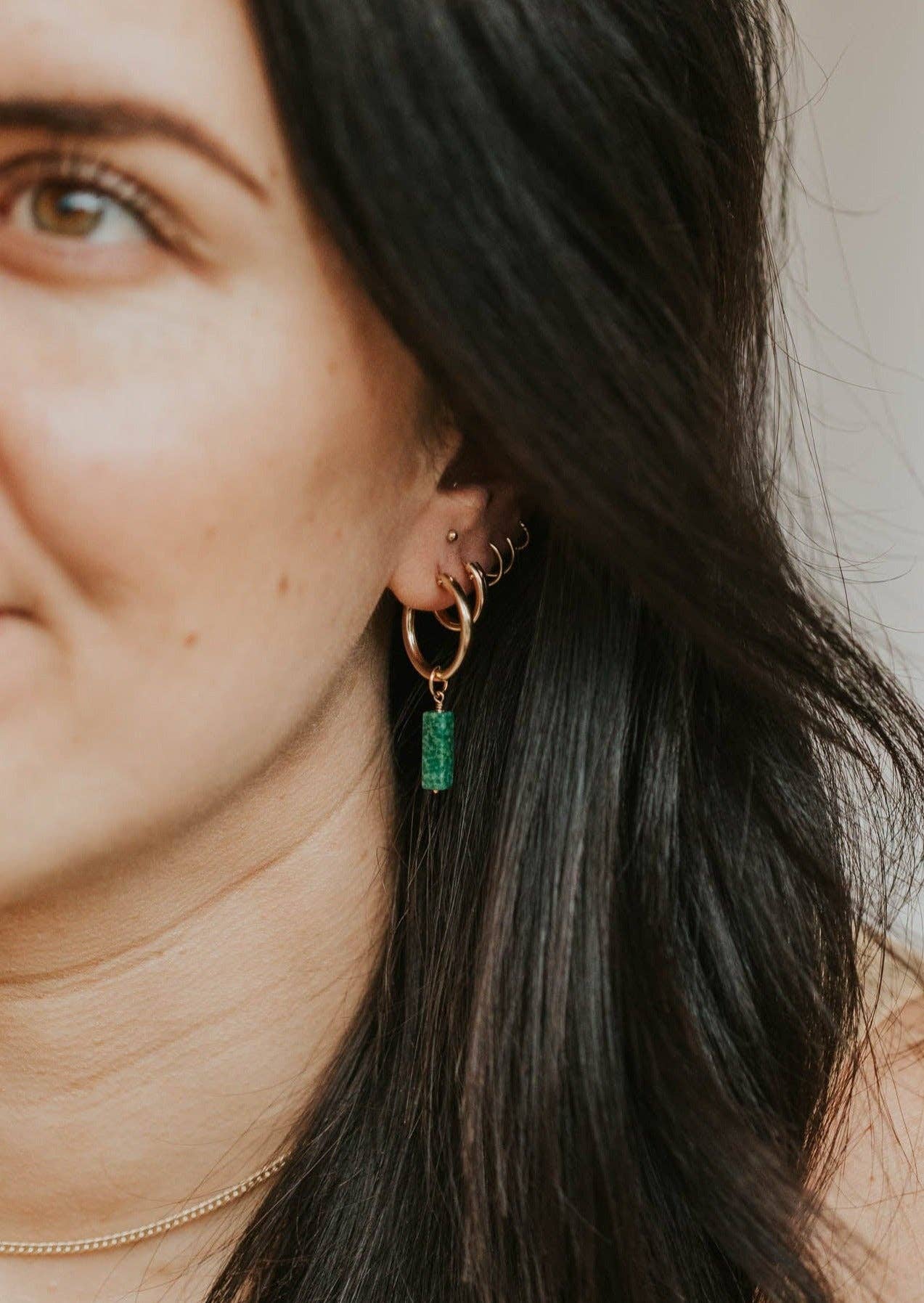 Moss Gemma Charms | 14kt Gold Fill