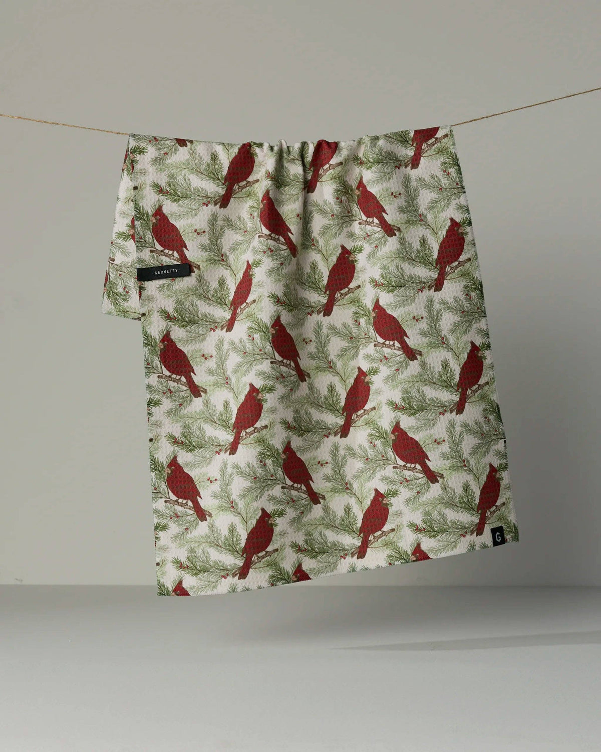 Winter Crimson Luxe Kitchen Towel
