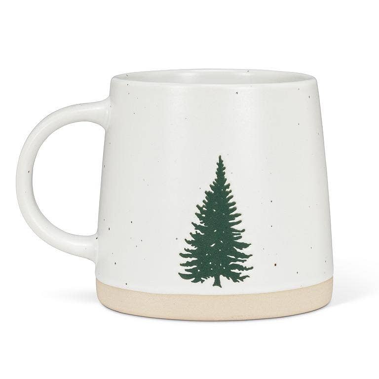 Wide Base Mug with Single Tree-(14oz)