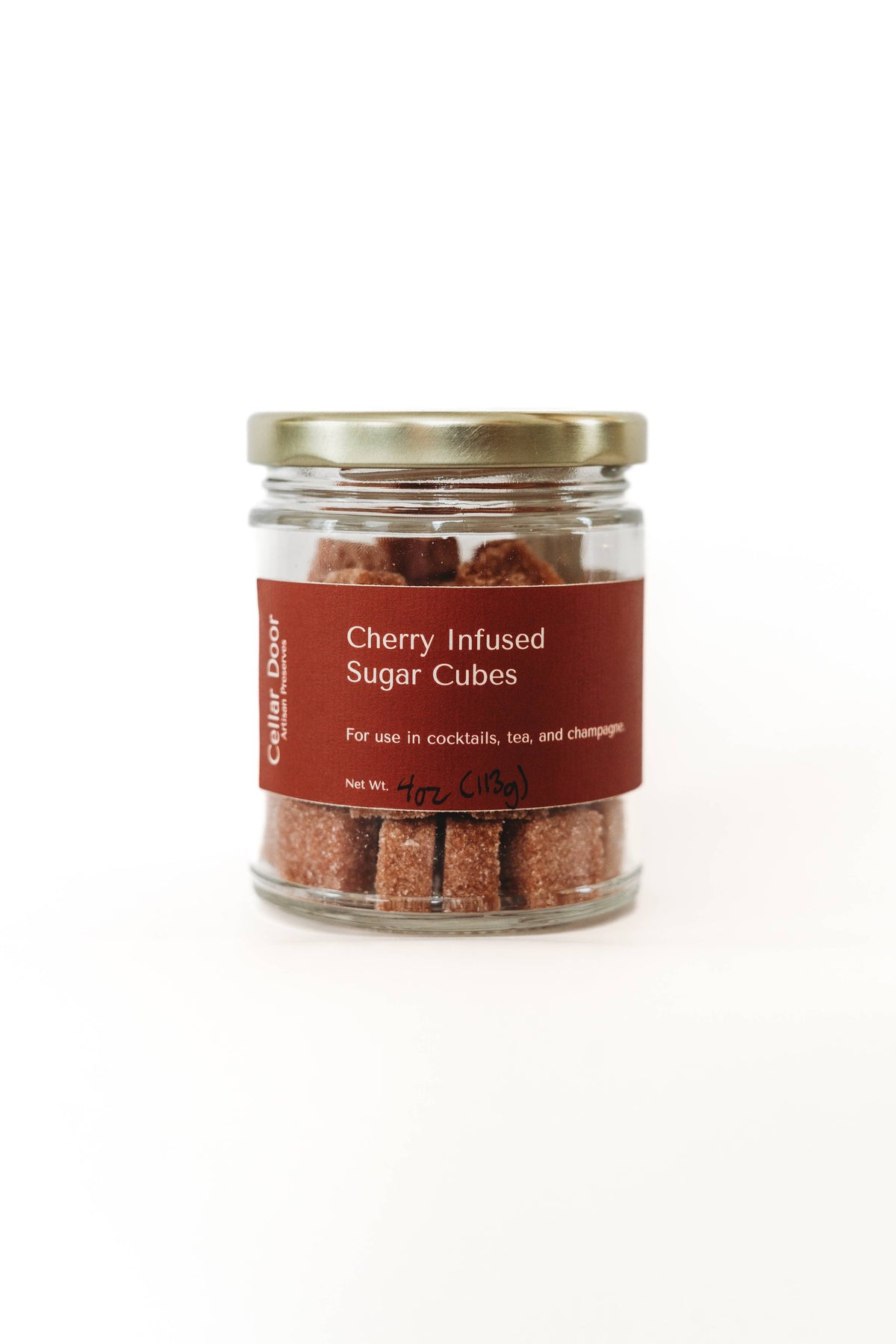 Cherry Infused Sugar Cubes : Jar 4oz