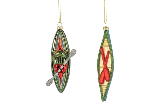Glass Kayak & Canoe Ornament