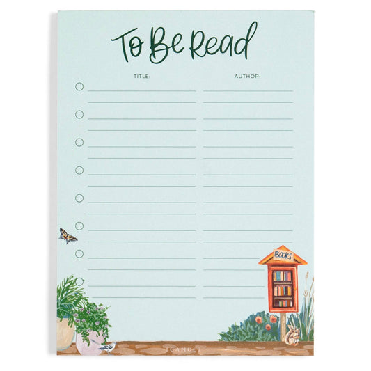 To Be Read Book Tracker 6x8 Notepad