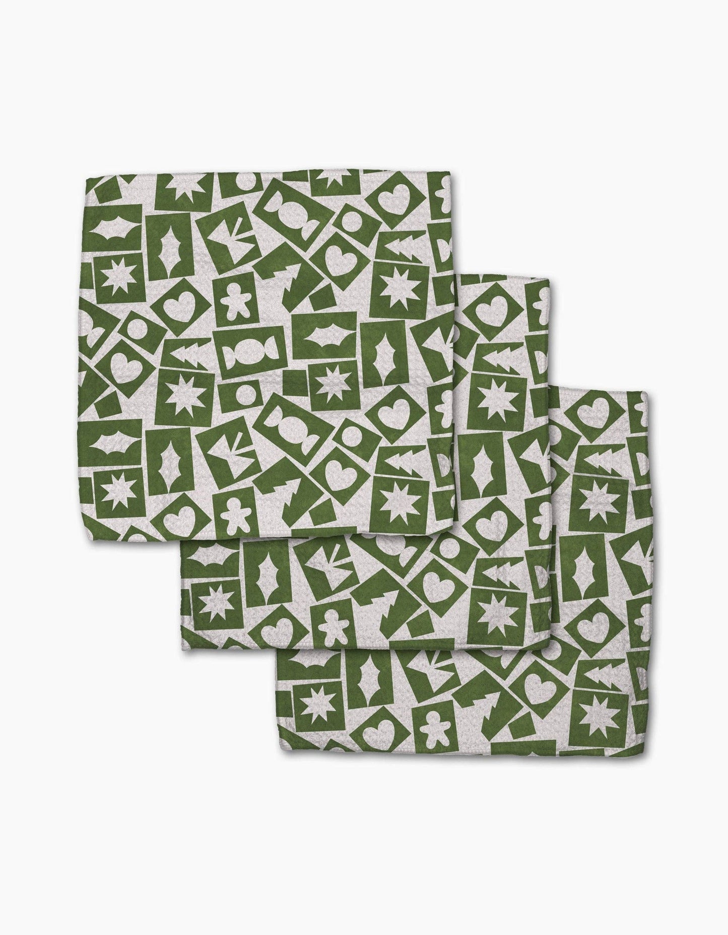 Cutout Christmas Dishcloth Set