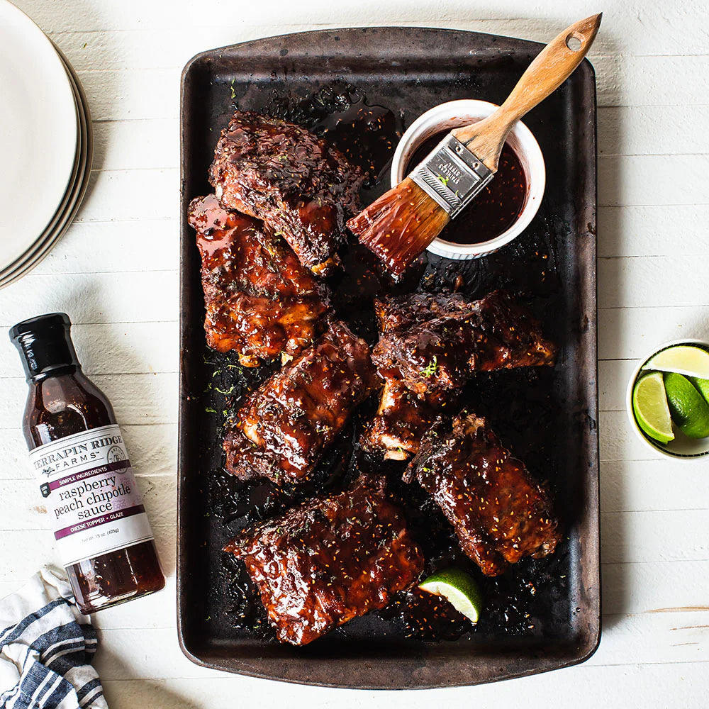 Raspberry Peach Chipotle Sauce