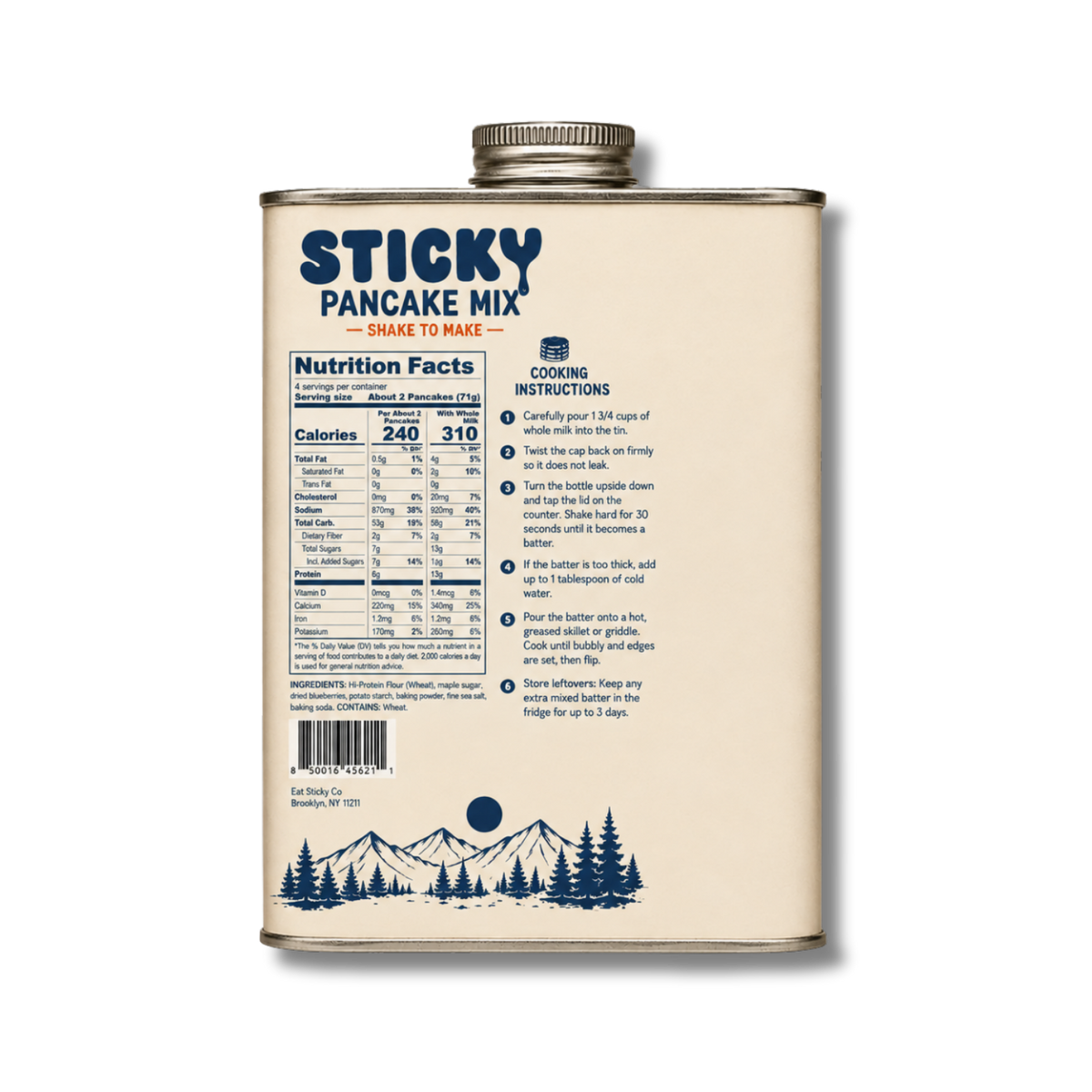 Sticky Blueberry Pancake Mix