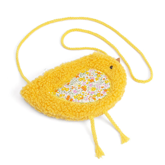 Bird Chick Plush Crossbody Purse- Yellow