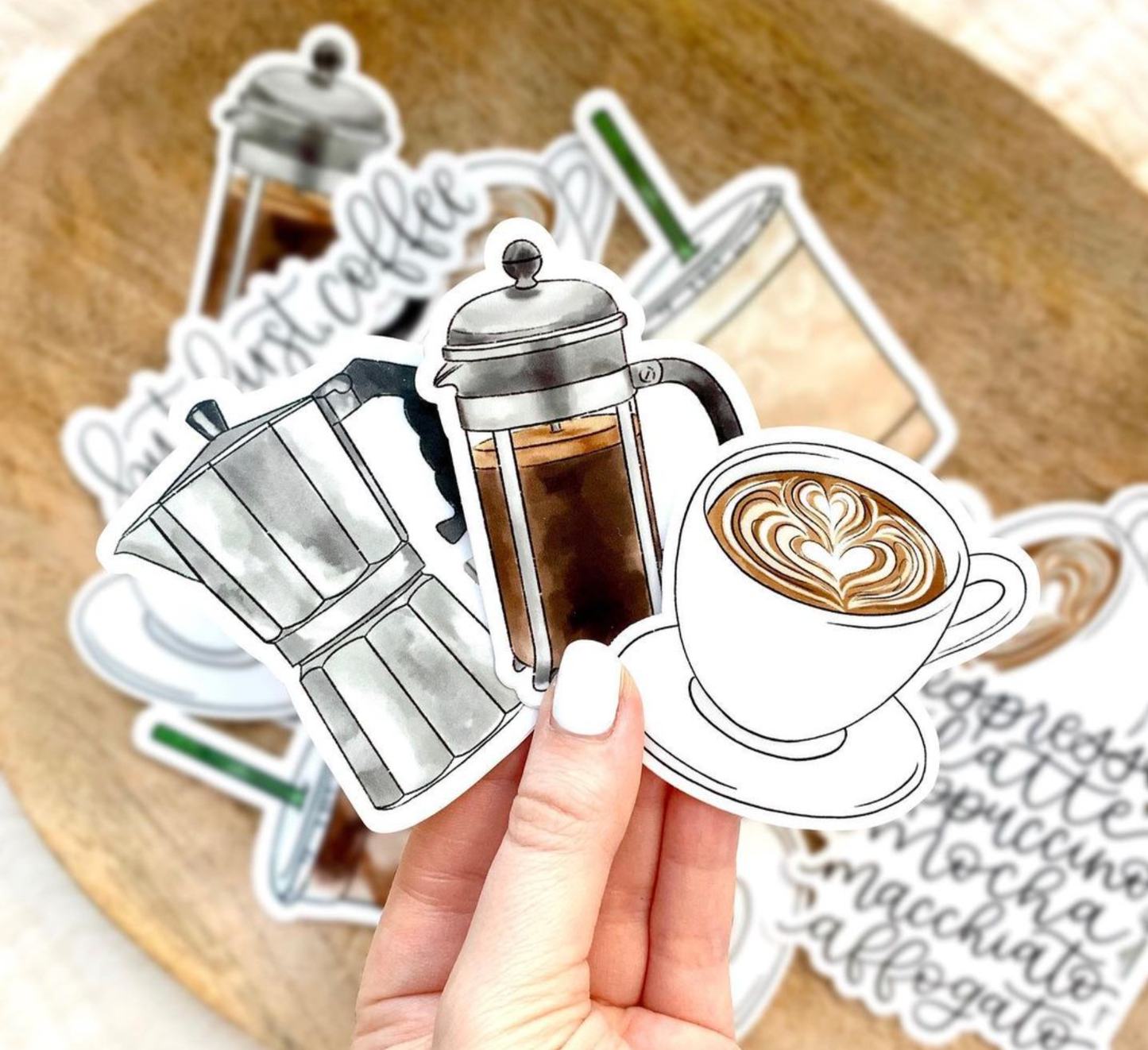 Iced Coffee Sticker 4x2in.