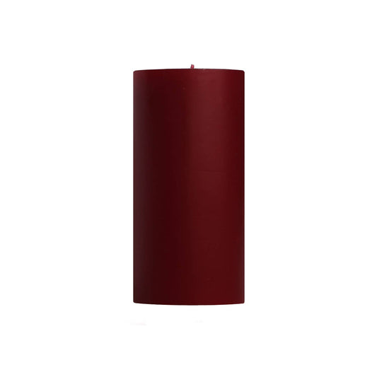 Burgundy Unscented Pillar Candles:" 3x6"