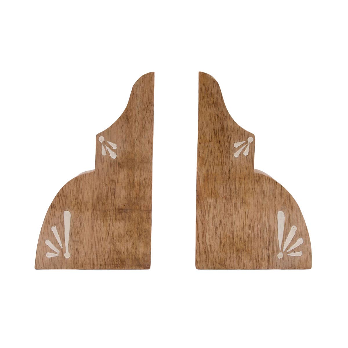 Lana Floral Hand Carved Bookends Set 2