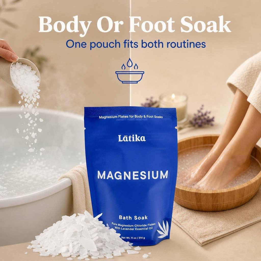 Magnesium Bath Salt - Lavender Flakes, 4 oz
