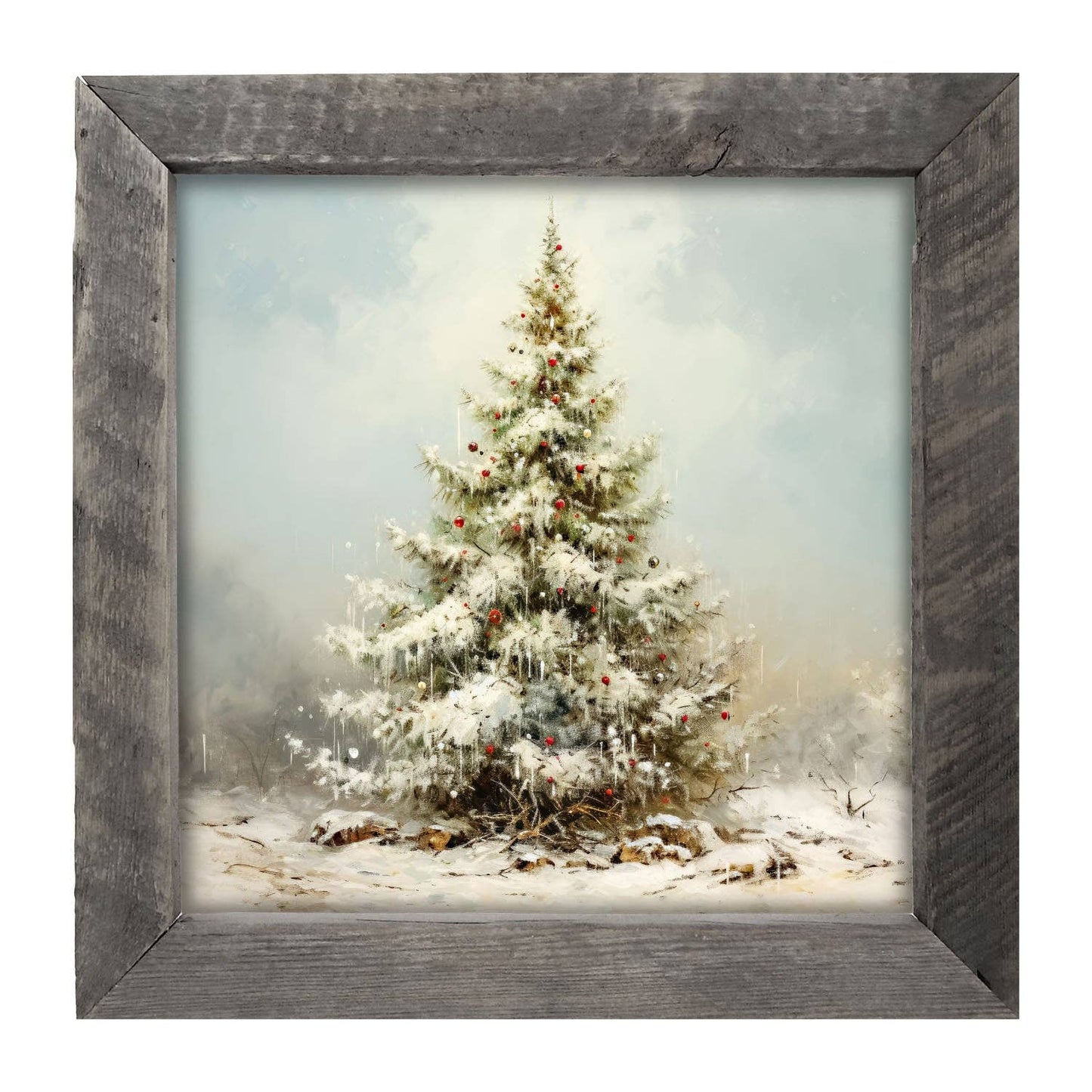 Snowy Christmas tree: Black / Small