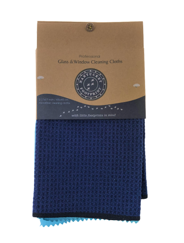 Microfiber Glass & Window Cloths - 2 Cloth Set