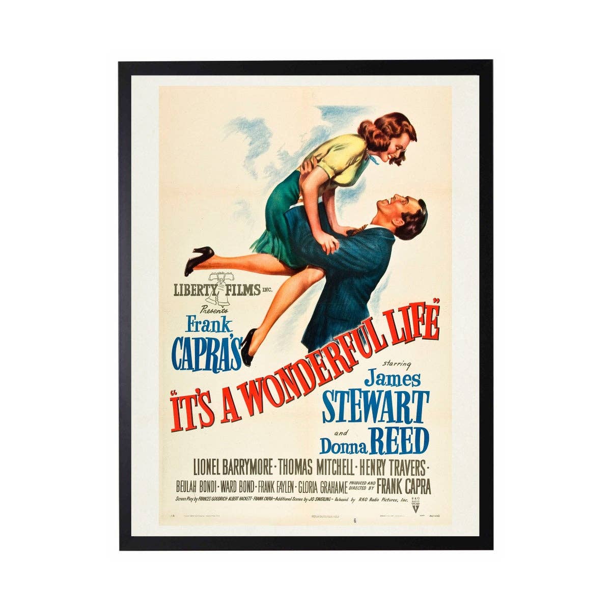 It'S A Wonderful Life Vintage Poster: Gold With Bead / 8" X 10"