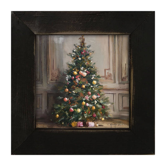 Christmas Tree with Presents: Black / Small
