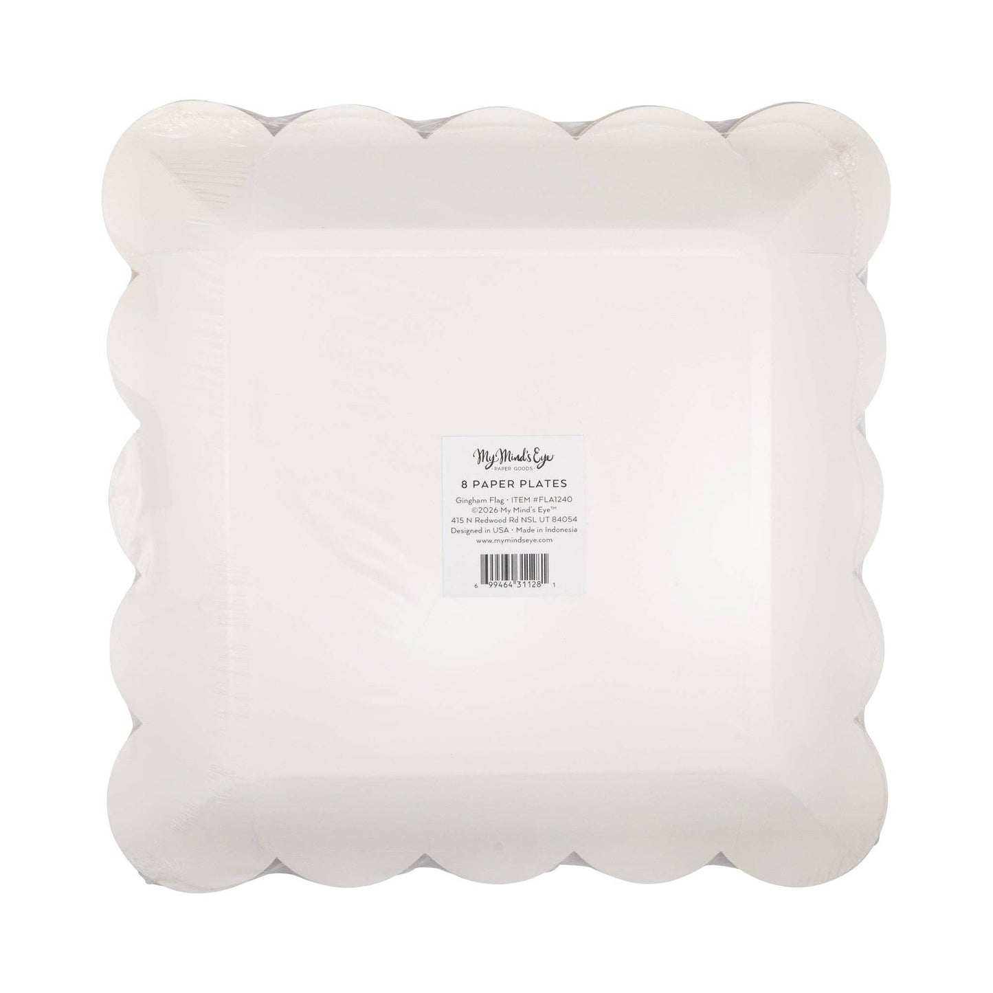 Gingham Flag Paper Plate - 10"