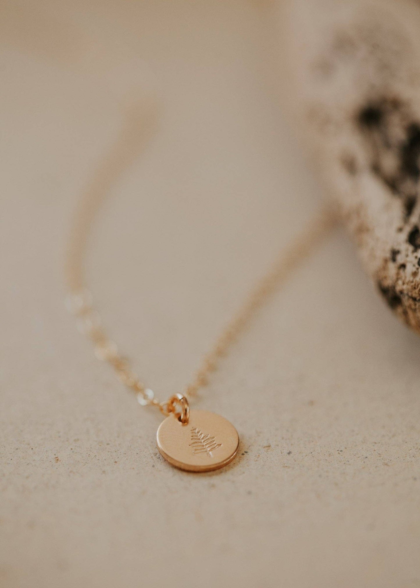 Tiny Vibes Necklace | 14kt Gold Fill 18" / Baby Foot