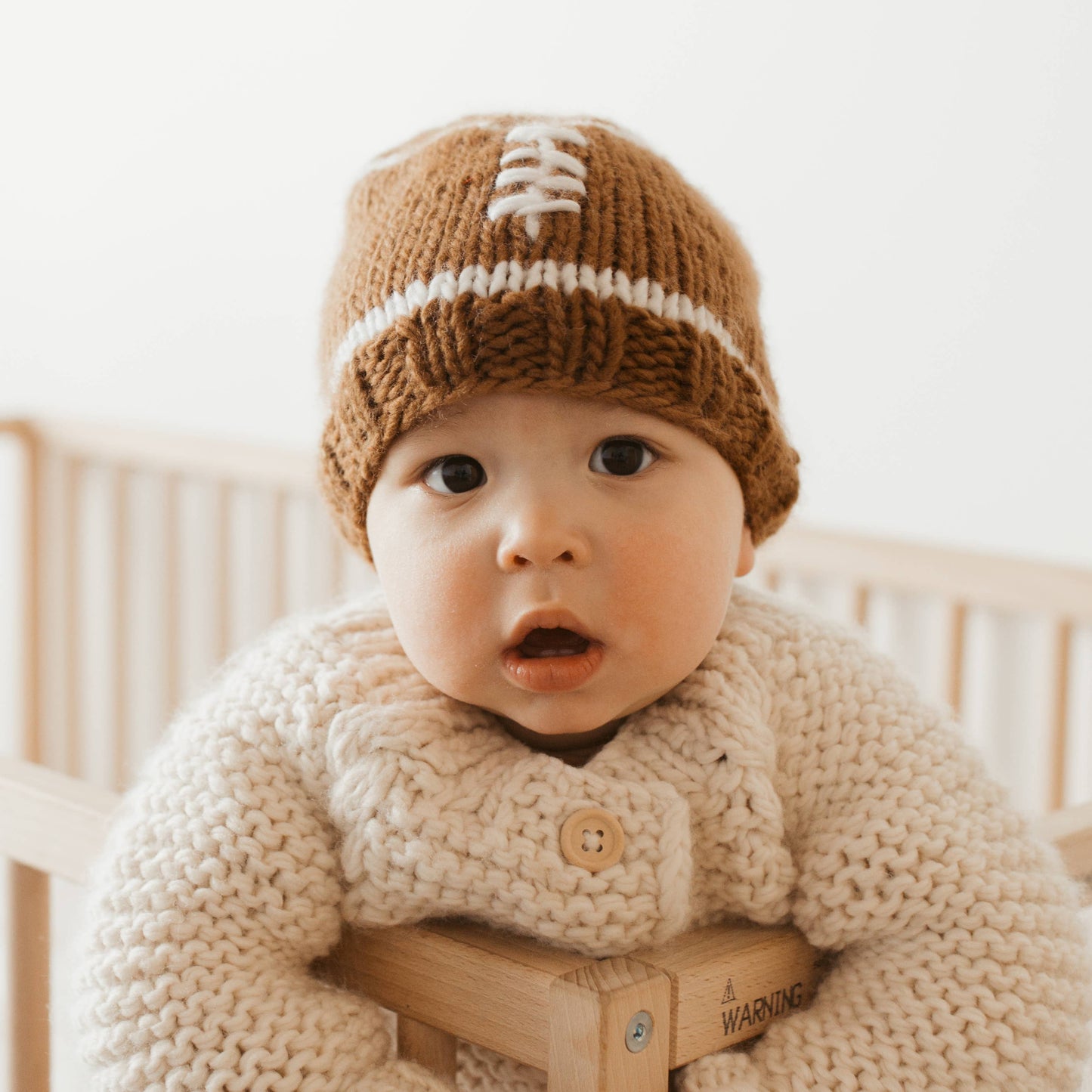 Football Beanie Game Day Hat Baby & Kids: S (0-6 months)