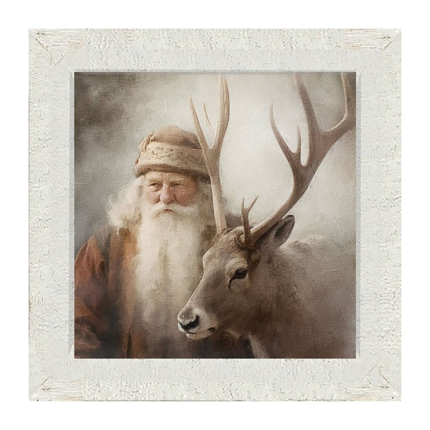 Old world Santa portrait: Black / Small