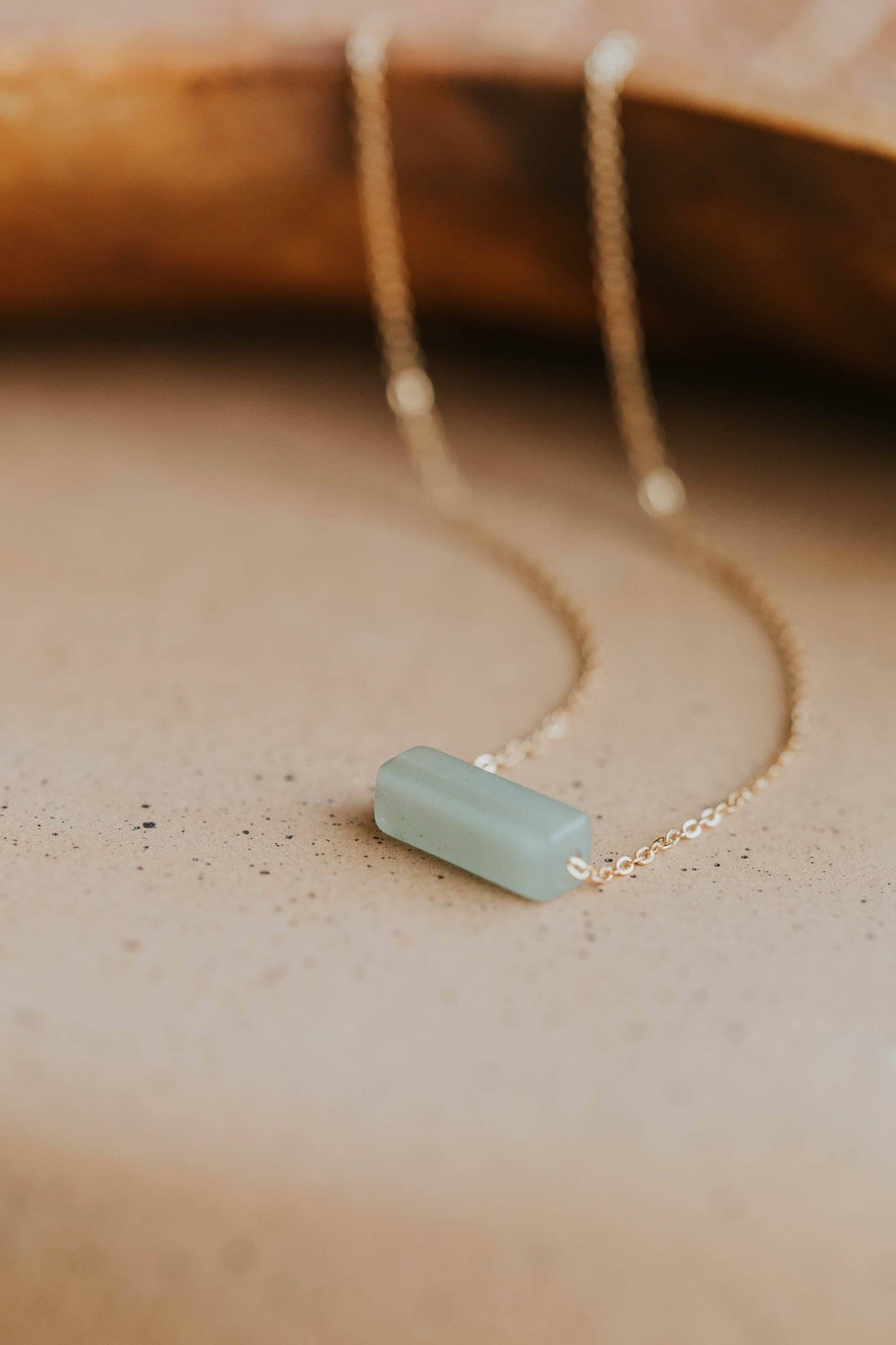 Seafoam Gemma Necklace | 14kt Gold Fill