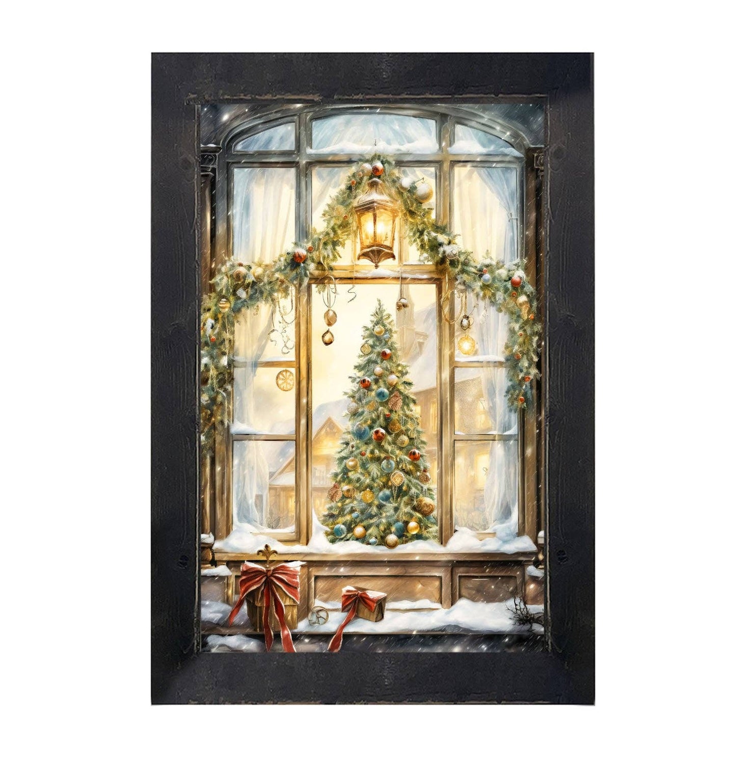 Christmas tree in the window: Black / HS