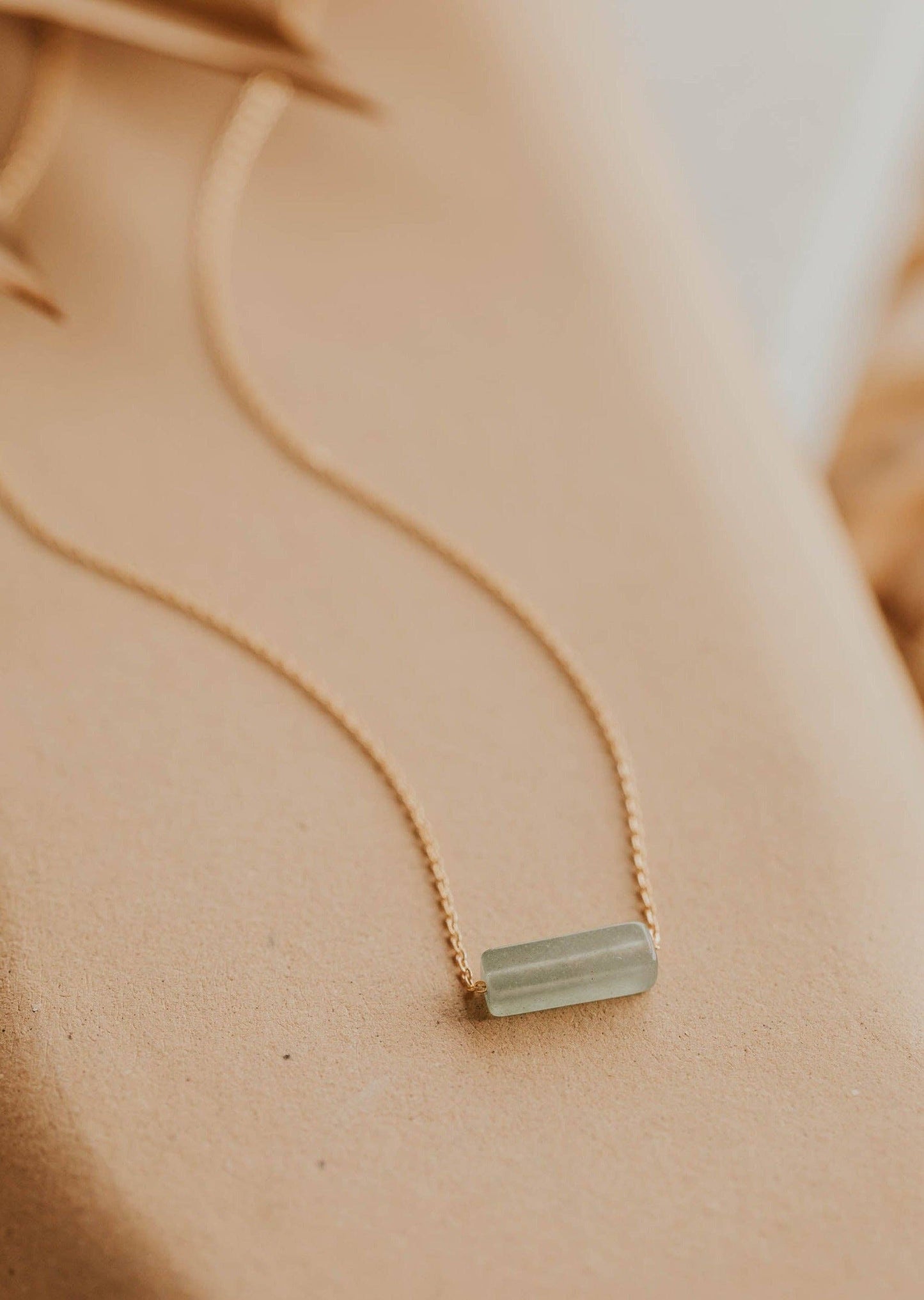 Seafoam Gemma Necklace | 14kt Gold Fill