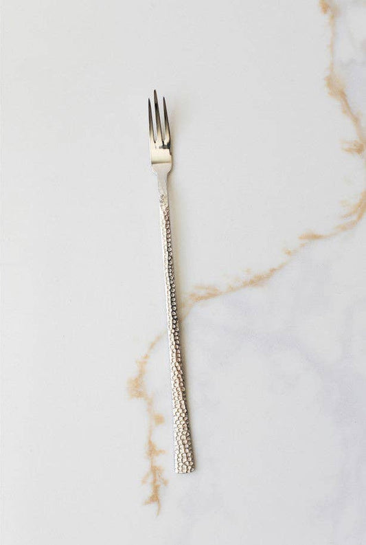 Hammered Stainless Steel Fruit Fork