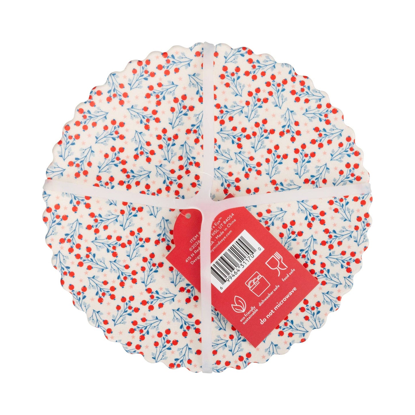 Floral Bamboo Paper Plate
