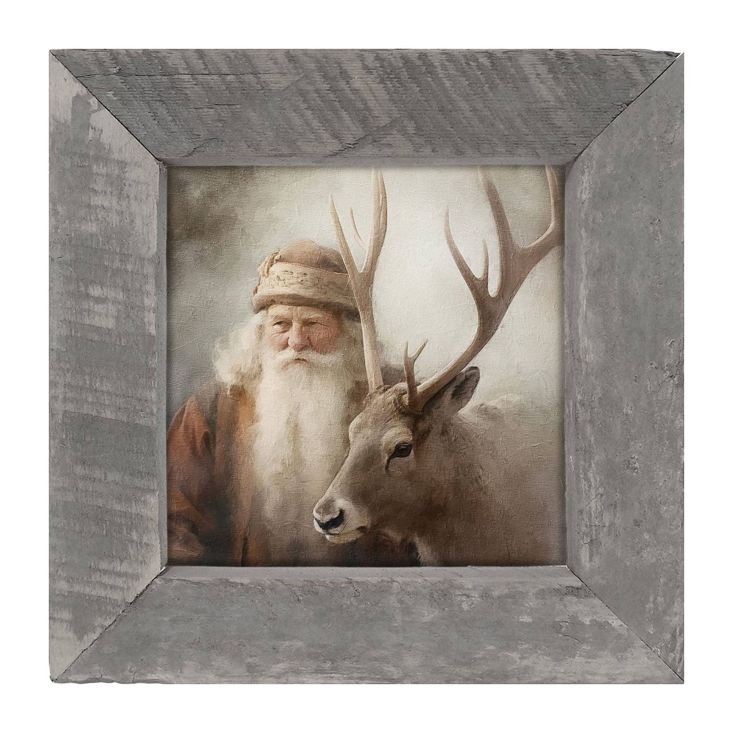 Old world Santa portrait: Black / Small