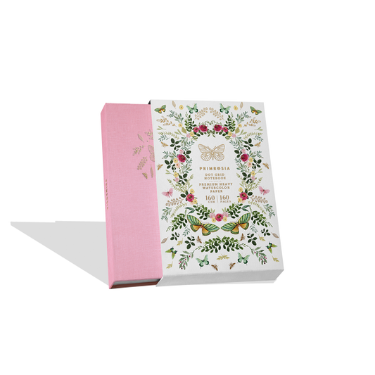 'Butterfly' Pink – Watercolor Dot Grid Journal A5