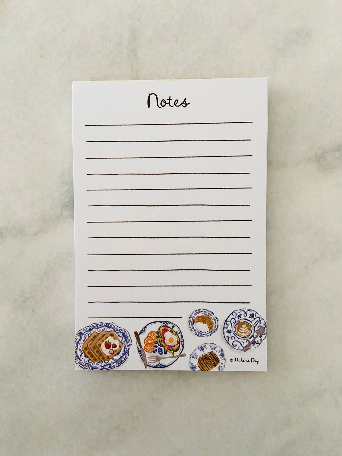 Brunch Memo Pad - Chinoiserie Design