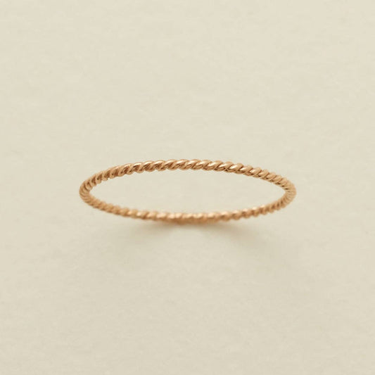 Braided Stacking Ring: Gold Filled