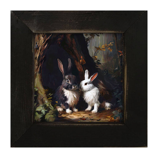 Bunnies in a forest: Black / Small