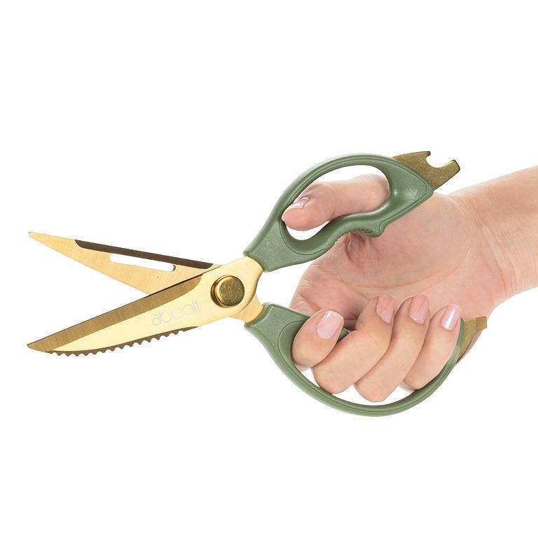 Multi Purpose Kitchen Shears-9"L: Green