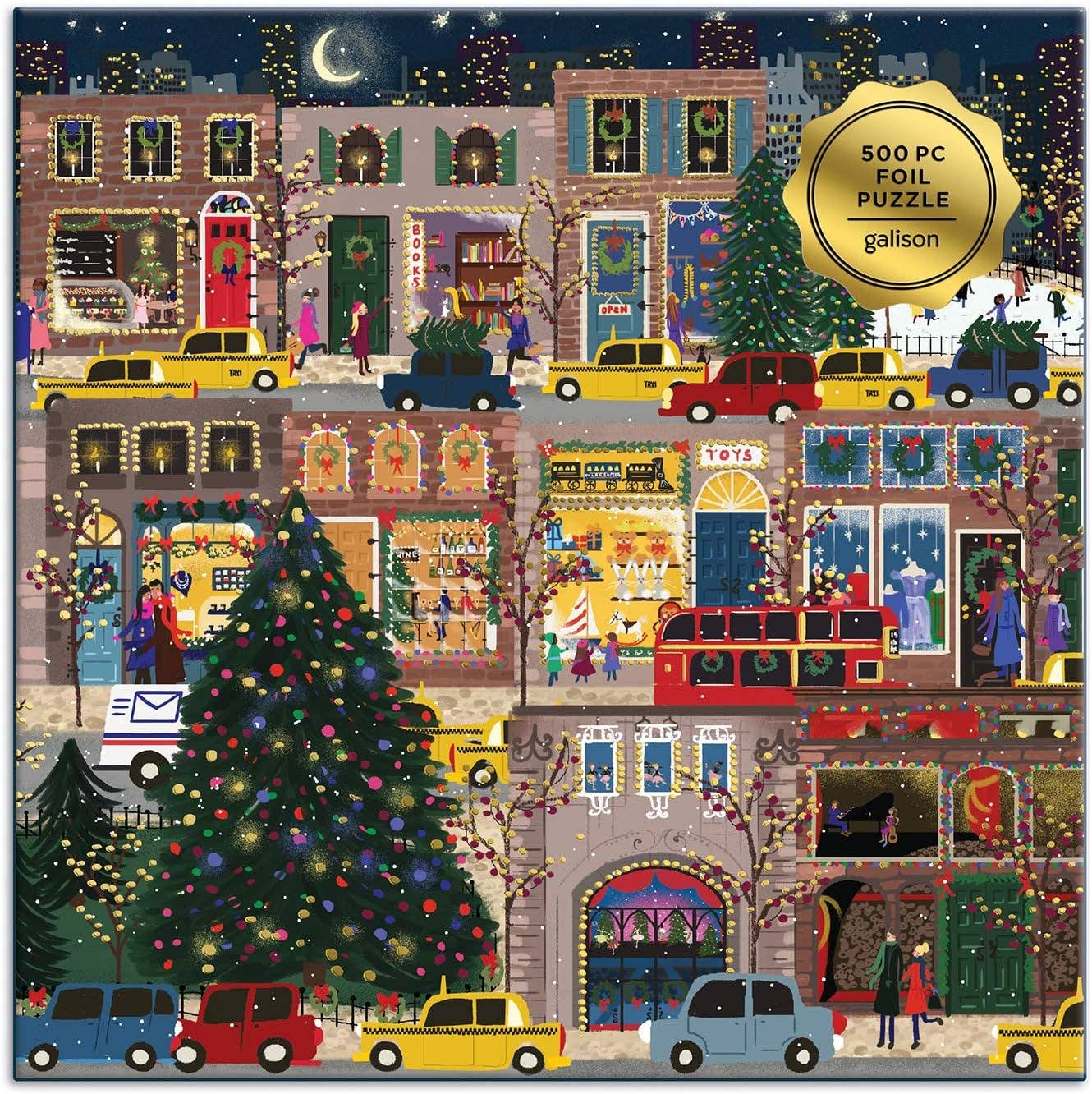 Winter Lights 500 Piece Foil Puzzle by Galison