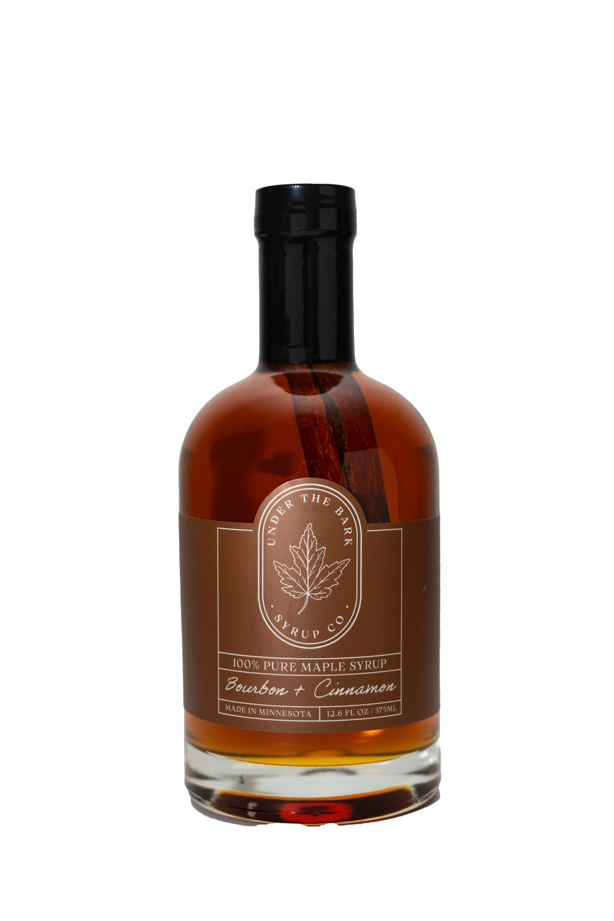 Bourbon + Cinnamon Maple Syrup: 8 oz