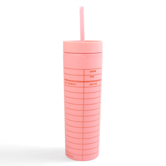 Pink Library Card 16oz Tumbler