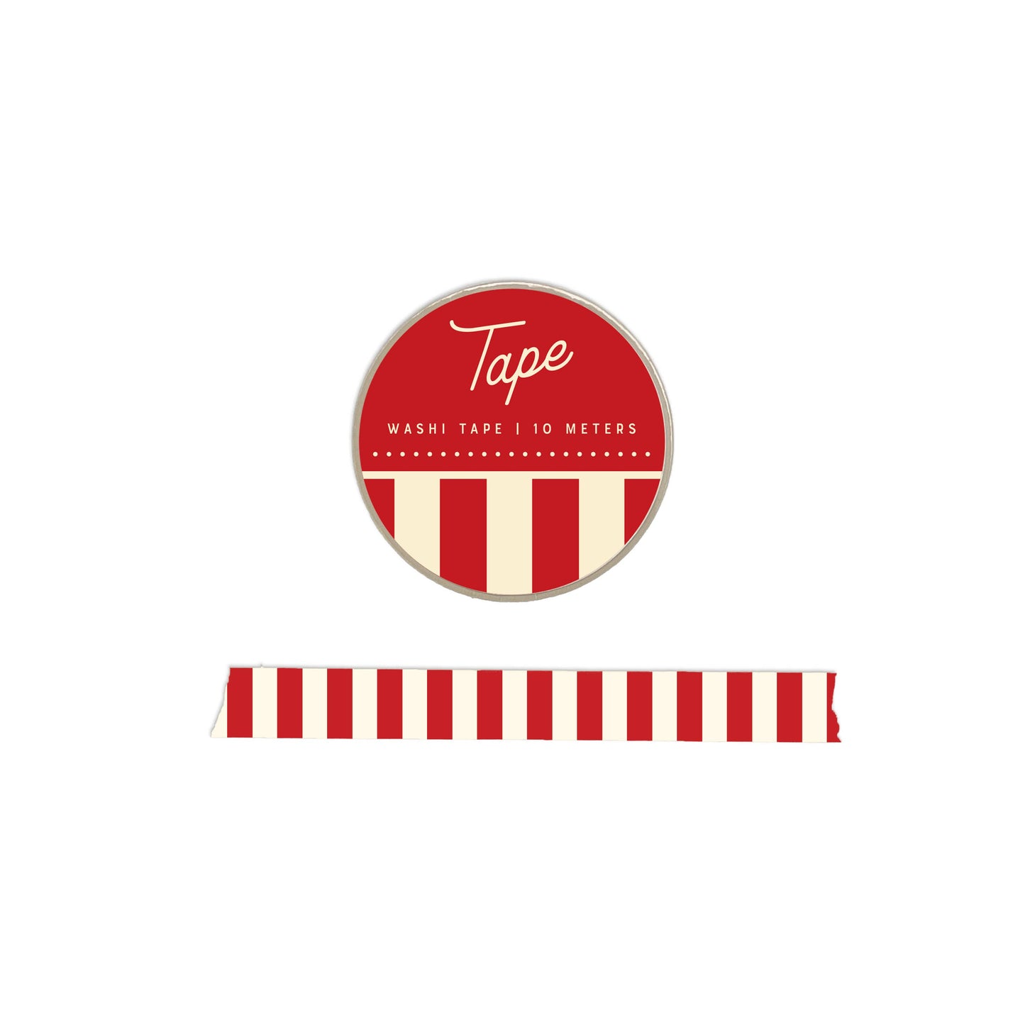 Red Striped Washi Tape