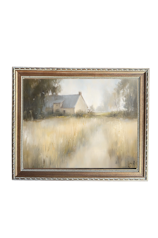 Le Chemin Du Retour | French Country Brass Gold Framed Art: 5 x 7