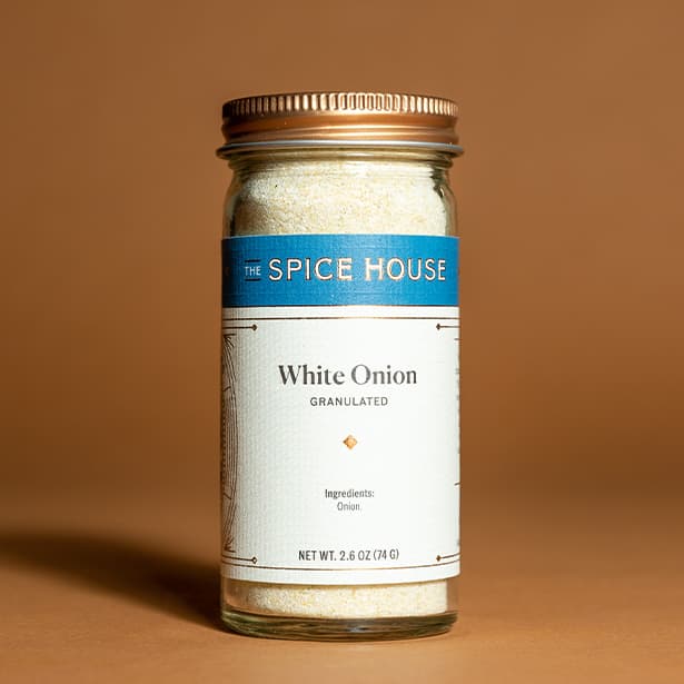 Onion, White Granulated: Jar, 1/2 Cup, 2.6 oz.