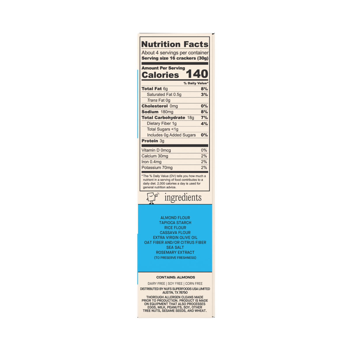 Sea Salt Gluten-Free & Seed Oil Free Crackers - 4.25oz