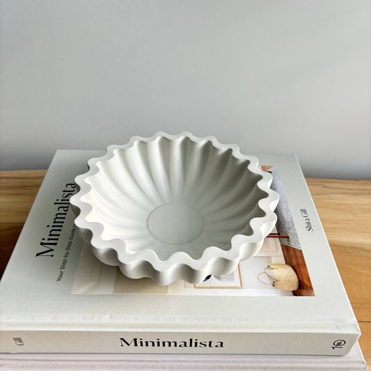 Kyma - Ruffle Bowl | Scallop Bowl | Ripple Bowl : Off White