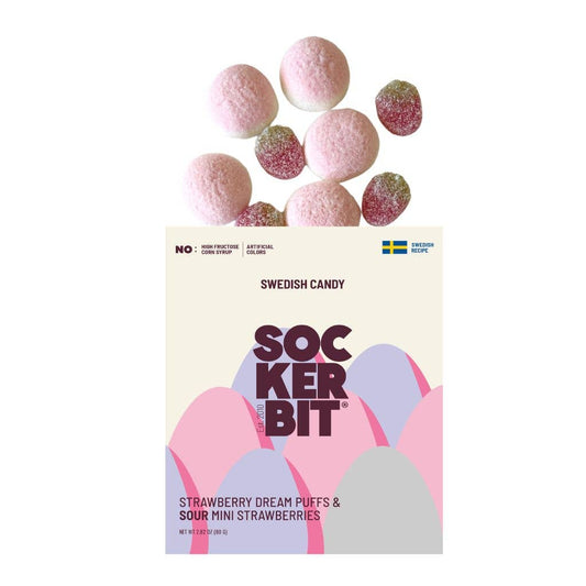 Sweet & Sour Strawberry Field Swedish Candy 2.8oz